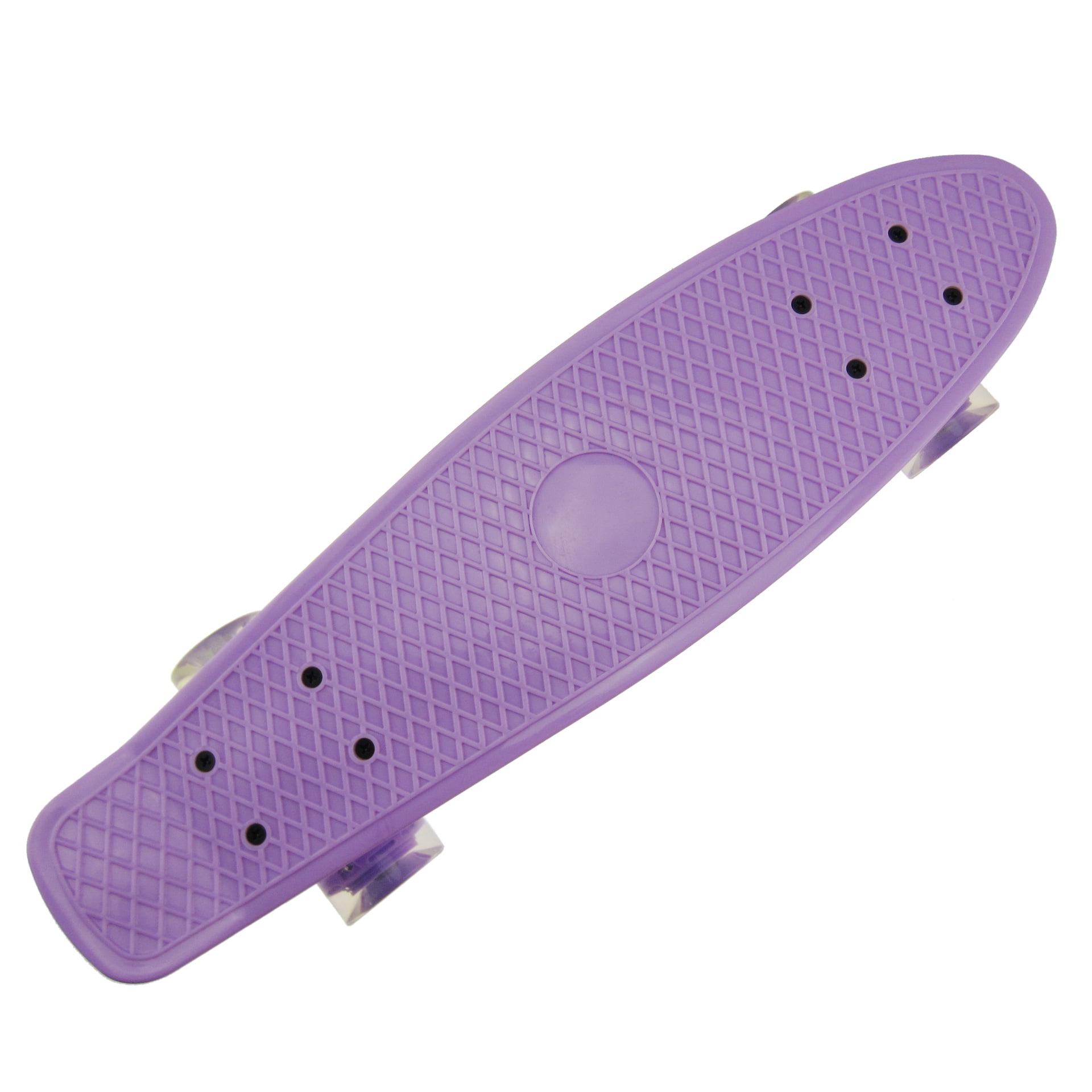 OUDEW Skateboards Complete 22 Inch Mini Cruiser Retro Skateboard with LED Light Up Wheels for Kids Boys Girls Youths Beginners